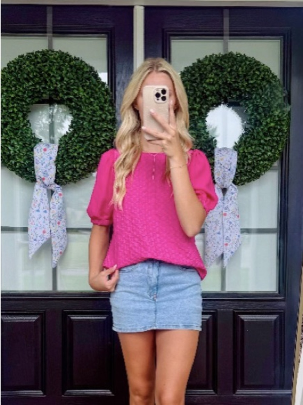 Boxy Cut Jacquard Top